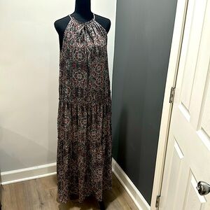 DREW Maxi Women’s Sleeveless Boho Tiered Dress, Size Large
